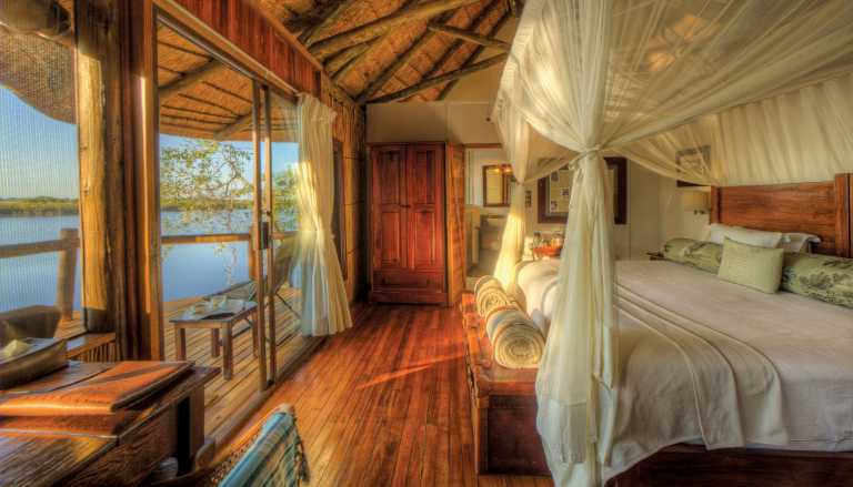 Innenansicht Gästechalet, Xugana Island Lodge © Foto: Desert & Delta