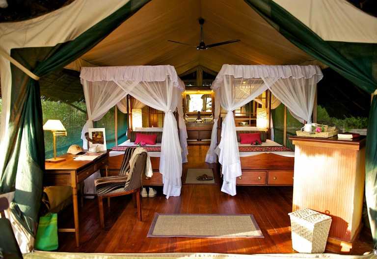 Samburu Intrepids Camp, Zelt mit getrennten Betten