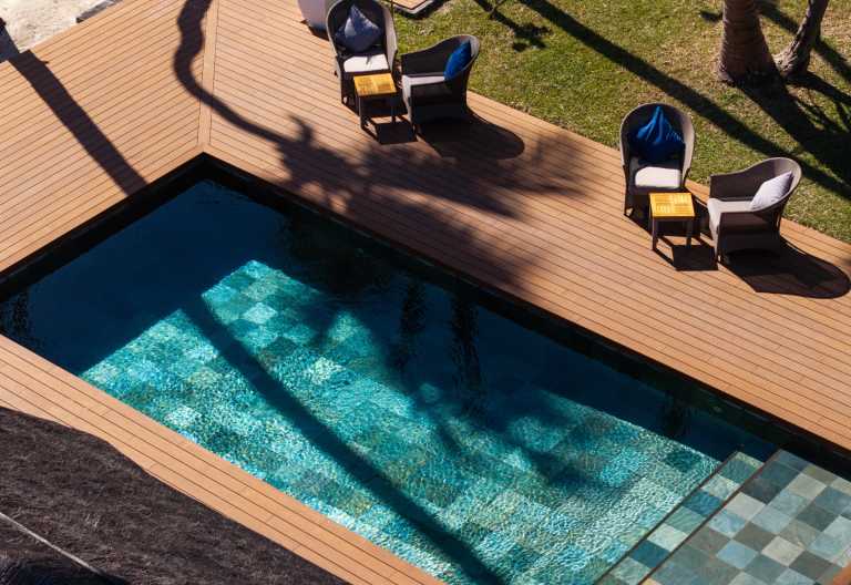 Luftaufnahme des Pools, Sakoa Boutik Hotel Mauritius © Foto: Sakoa Boutik Hotel