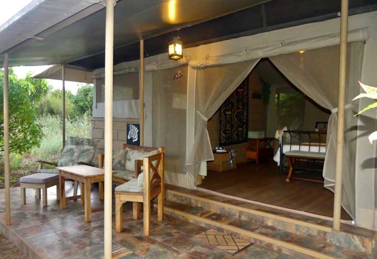 Blick ins Zebra-Zelt, Ikweta Safari Camp, Meru Nationalpark © Foto: Ikweta Safari Camp
