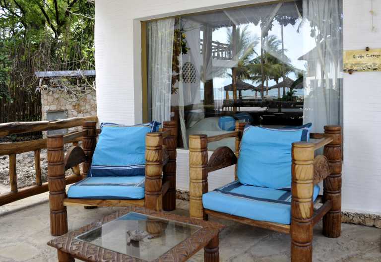 Terrasse eines Cottages, Waterlovers Beach Resort © Foto: Svenja Penzel