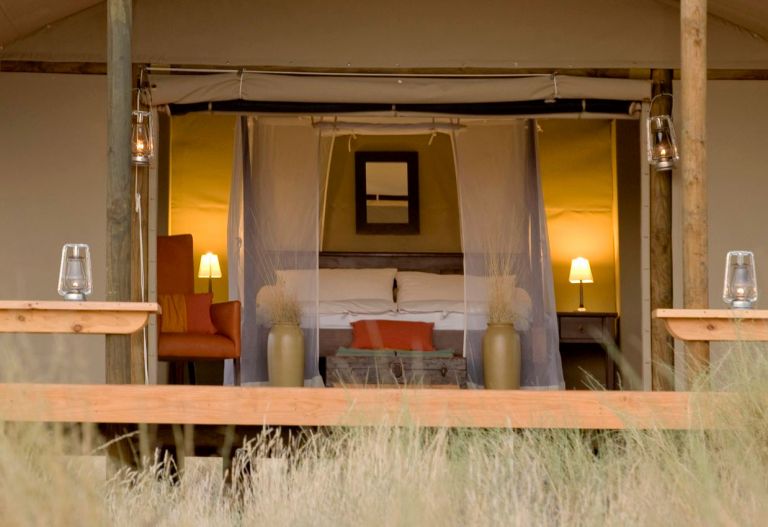 Wolwedans Dune Camp, Blick ins Zelt