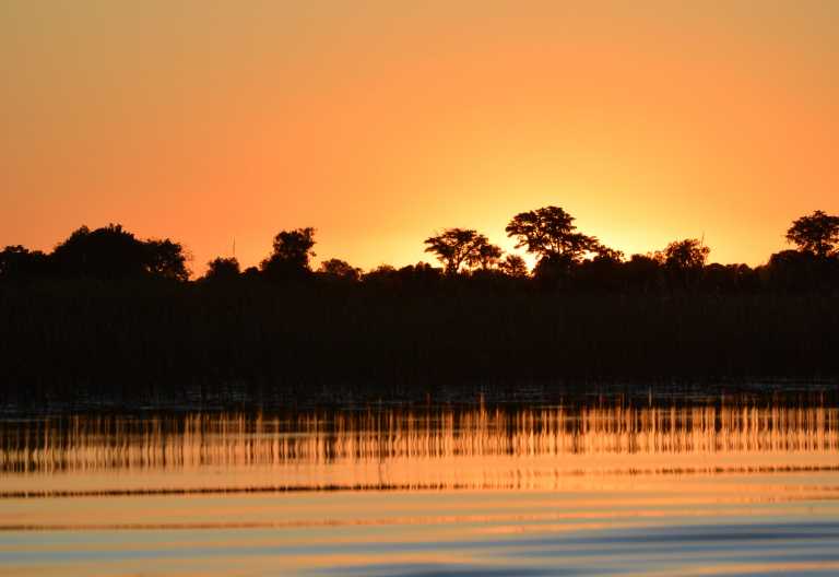 Sonnenuntergang, Pelo Camp, Okavango-Delta © Foto: Ulrike Pârvu | Outback Africa