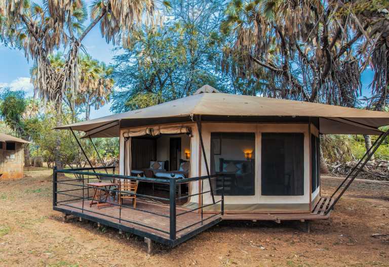 Außenansicht  Luxuszelt, Ashnil Samburu © Foto: Ashnil Hotels