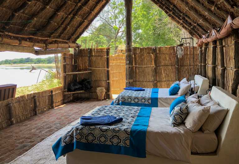 Takwela Camp, halb offenes Chalet © Foto: Marco Penzel | Outback Africa