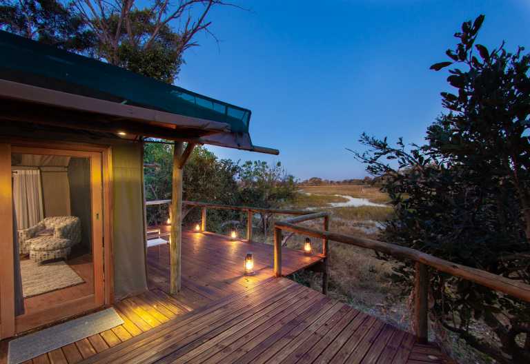 Mma Dinare Camp, Zeltchalet © Foto: Under one Botswana Sky
