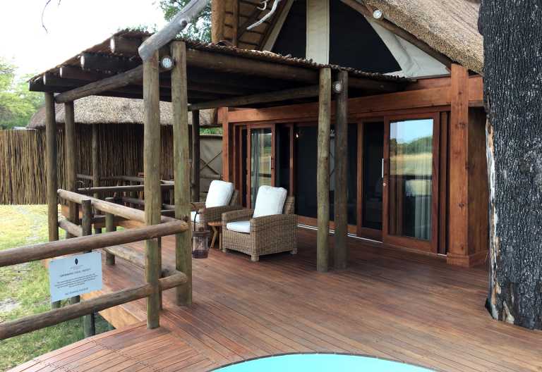 Private Terrasse mit kleinem Pool, Chiefs Camp © Foto: Svenja Penzel | Outback Africa