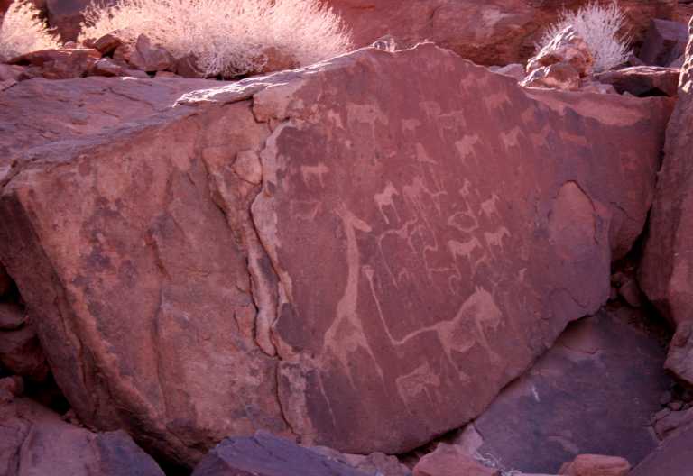 Felsgravuren in Twyfelfontain, Namibia &copy; Foto: Doreen Krausche | Outback Africa Erlebnisreisen
