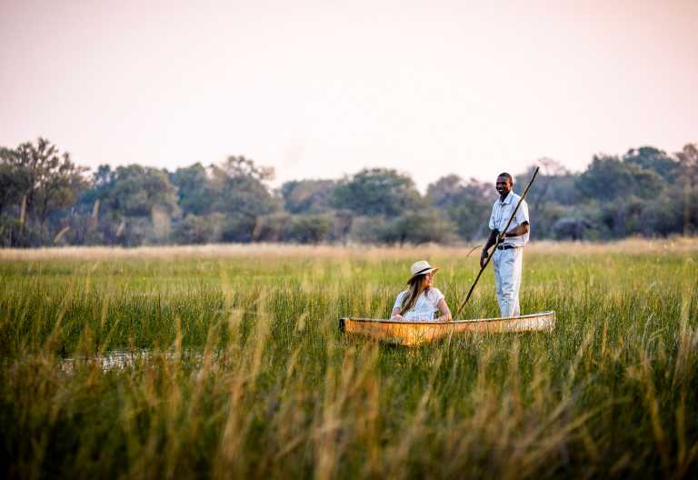 Mokoro-Fahrt im Okavango-Delta, Chiefs Camp © Foto: Sanctuary Retreats