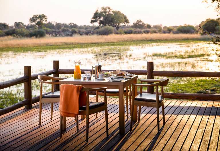 Frühstück im Sanctuary Chiefs Camp, Okavango-Delta © Foto: Sanctuary Retreats
