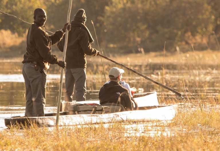 Mokoroausflug, Rra Dinare Camp © Foto: Under one Botswana Sky