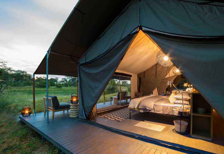 Gomoti Plains Camp, Zeltchalet © Foto: Andrew Howard | Machaba Safaris