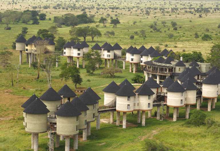 Luftansicht der Salt Lick Safari Lodge © Foto: Salt Lick Safari Lodge