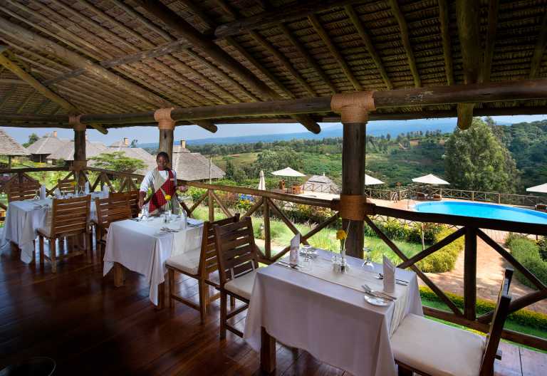 Terrasse des Acacia Restaurants, Neptune Ngorongoro Luxury Lodge © Foto: Neptune Hotels