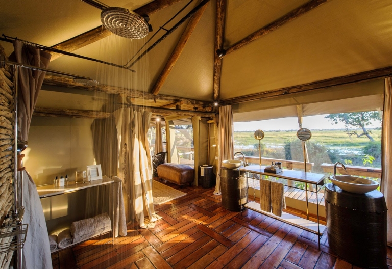 Mombo Camp, Badezimmer © Foto: Dana Allen | Wilderness Safaris