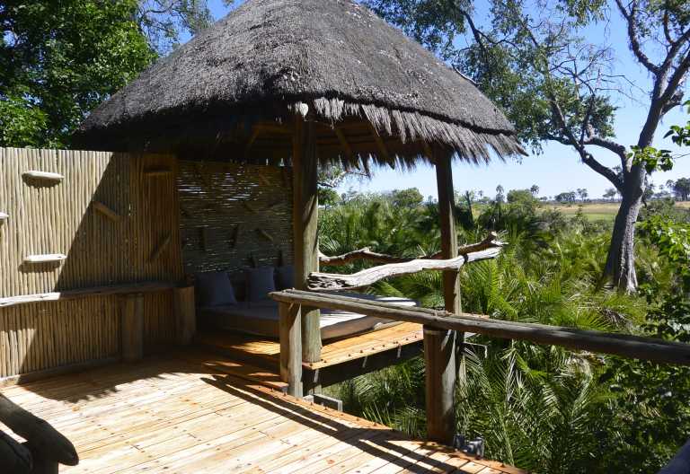 Terrasse der Zeltsuite, Jao Camp, Okavango-Delta © Foto: Ulrike Pârvu | Outback Africa