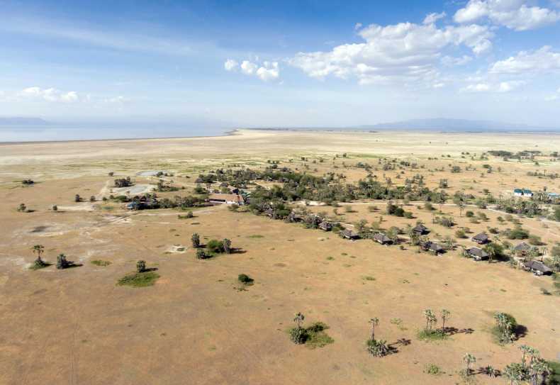 Blick über Maramboi Richtung Lake Manyara