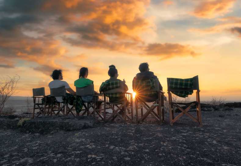 Sundowner in Amboseli, Tortilis Camp