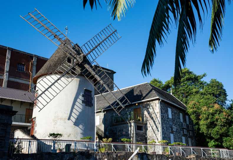 Windmühle am Hafen von Port Louis, Mauritius