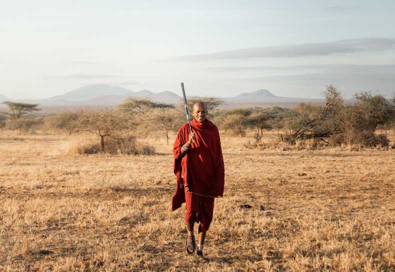 Severin Safari Camp, Massai in Tsavo West